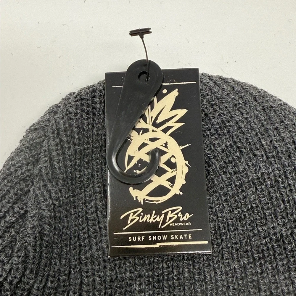 BinkyBro Gray Kids Knit Beanie BRAND NEW